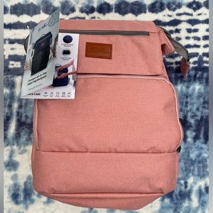 NWT Pink PILLANI Baby Diaper Bag Backpack Travel Changing Pad